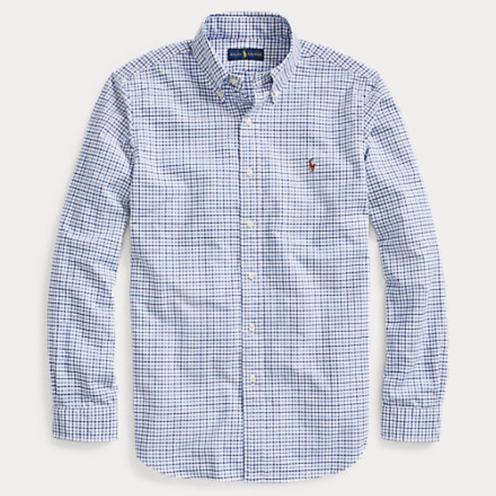 Ralph Lauren Classic Fit Plaid Oxford Shirt